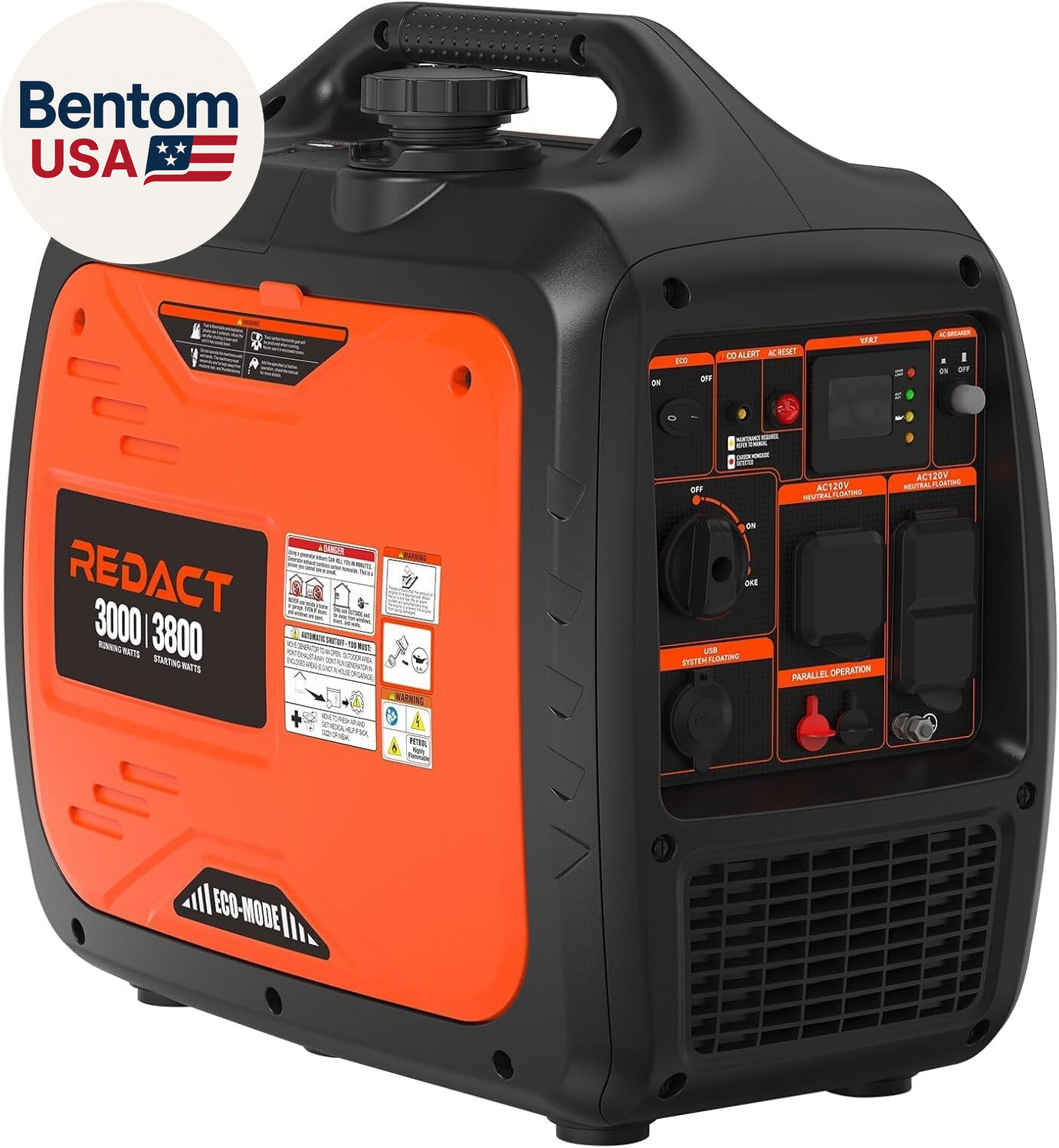 3800W Lightweight Portable Inverter Generator with Clean Power for Home, Camping