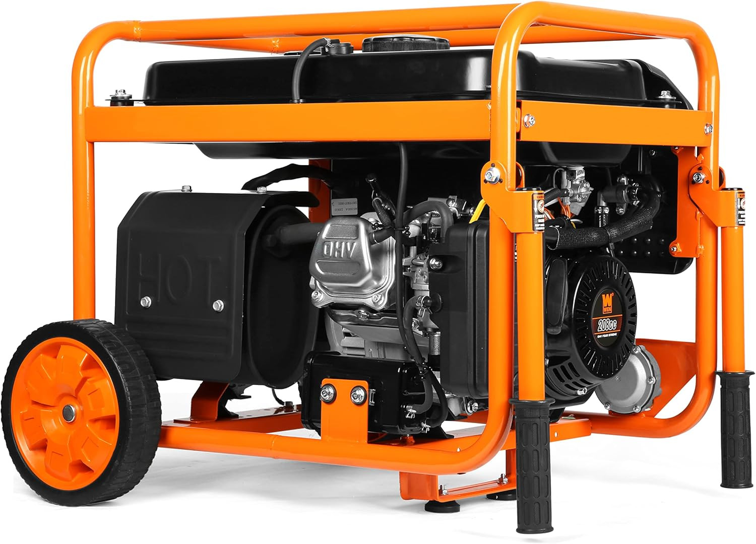 WEN DF430X 4375-Watt Dual Fuel Portable Generator with Wheel Kit and CO Shutdown
