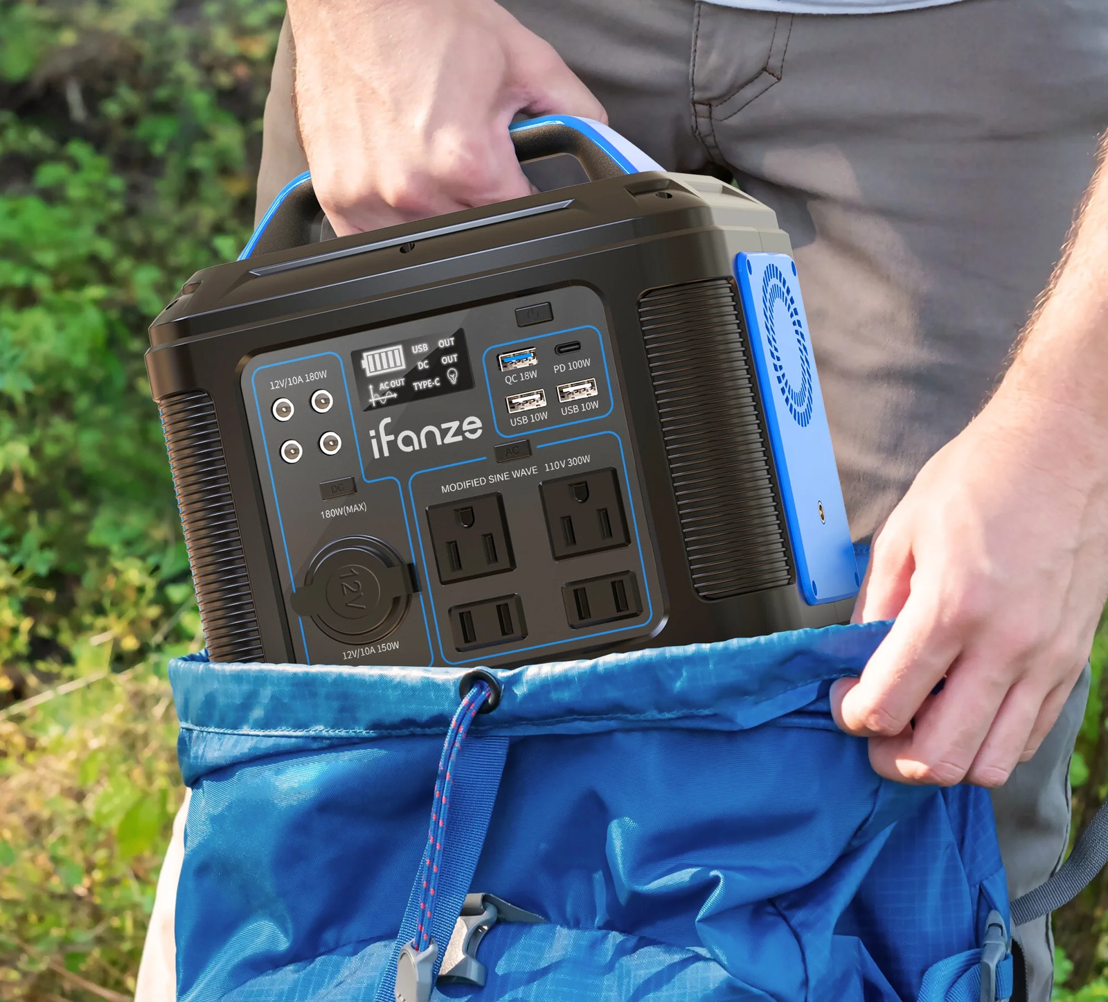 iFanze P302 296Wh 80000mAh Lithium Battery Power Solar Generator with 100W USB-C