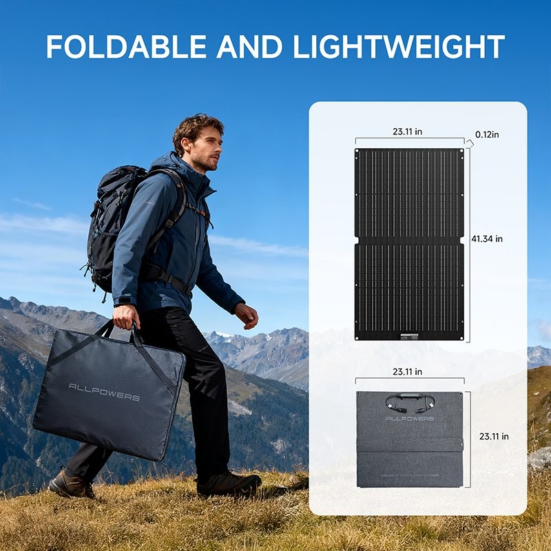 ALLPOWERS SOLAX SE100 Foldable Solar Panel 100W Portable Camping Solar Charger