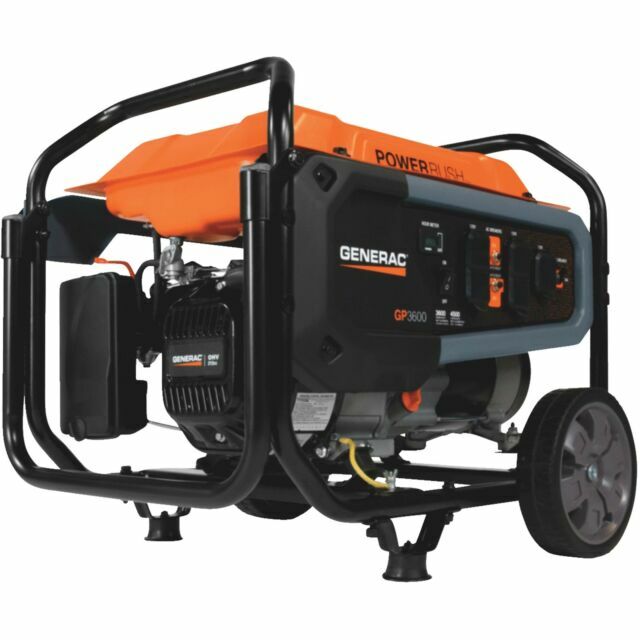 Generac 7678 GP3600 Portable Generator, Orange, Black