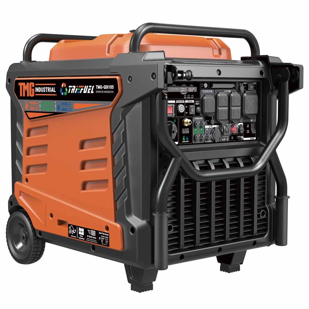 10500W Portable Tri- Generator Gas LPG NG, Low THD