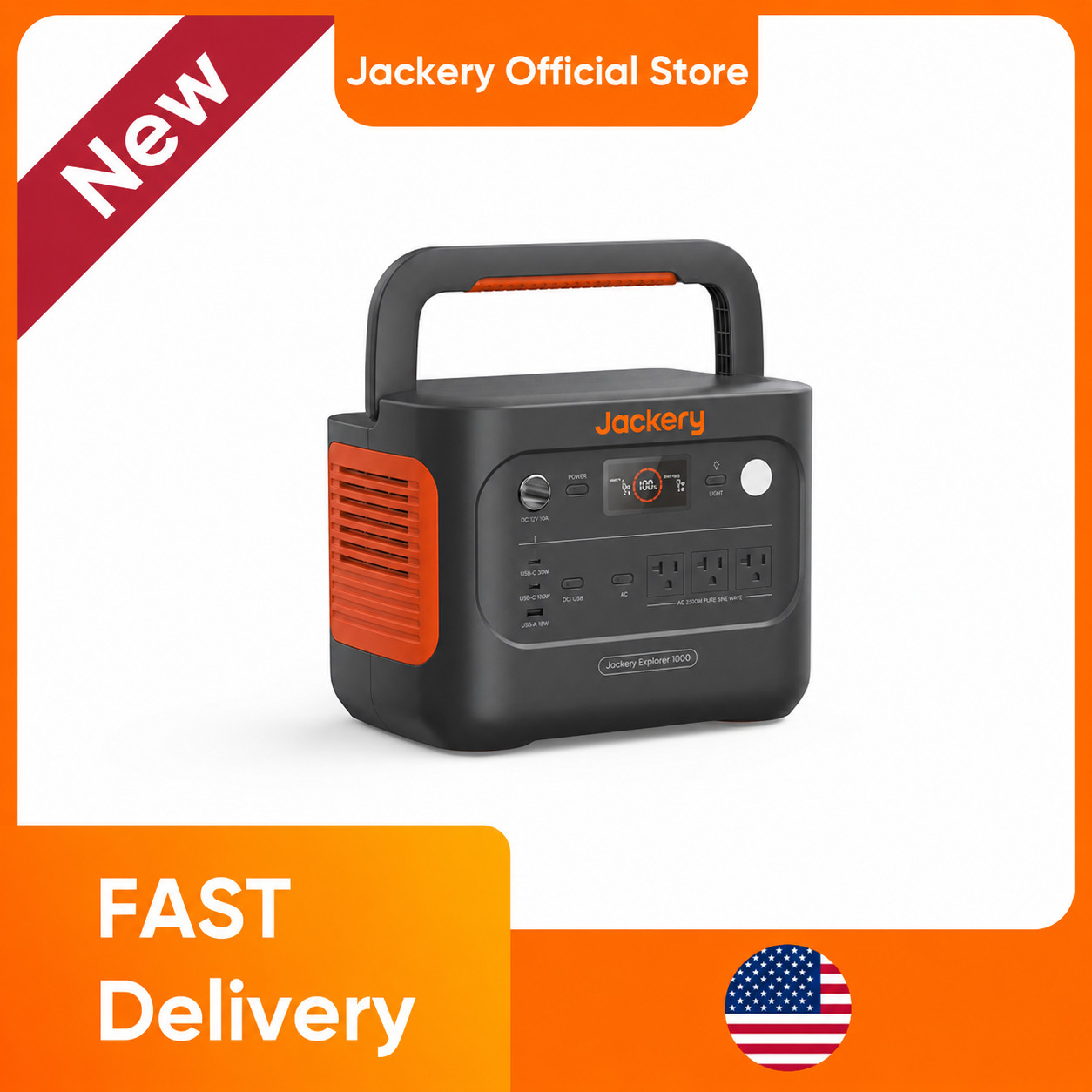Jackery Portable Power Station Explorer 1000 V2, 1068Wh