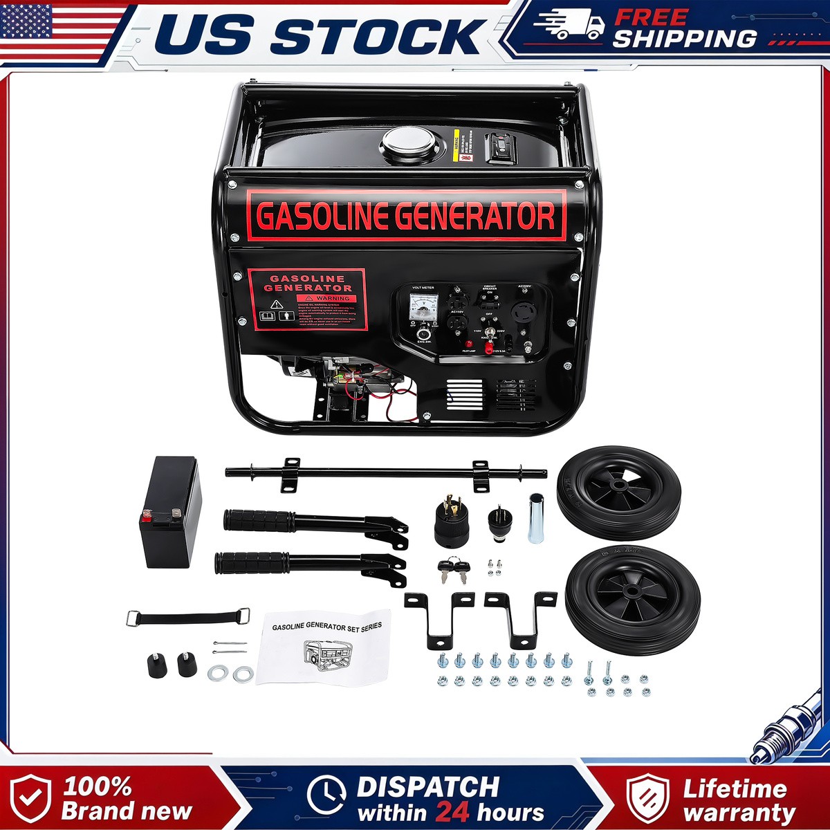 5KW Portable Inverter Generator Gas Powered Quiet-for Home Backup Construction