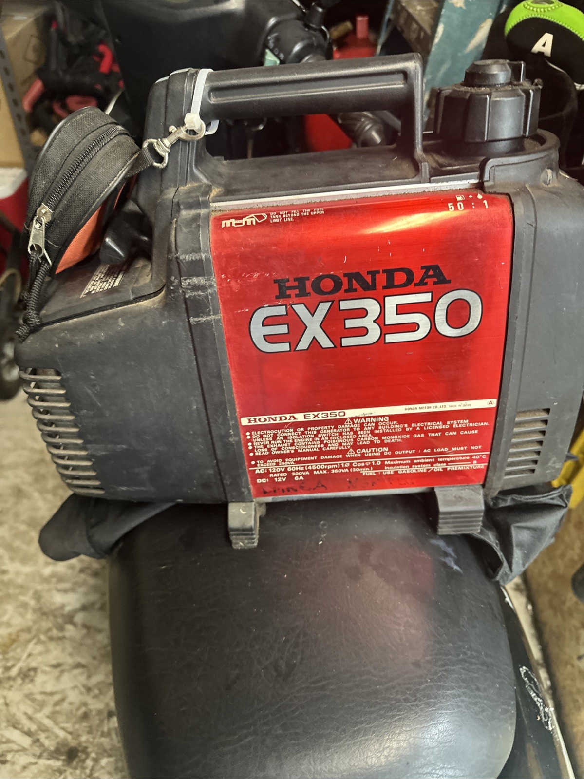 Honda EX350 Generator/Inverter Two Stroke Portable Gas Engine .21 Gal Runs Great