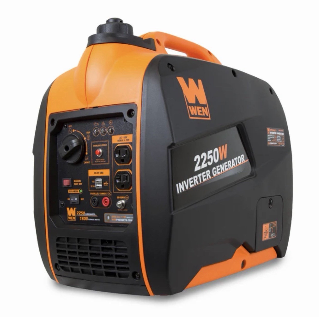 WEN 2250W/1800W Gas Inverter Generator 120V Portable Parallel Capable