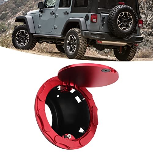 for Gas Fuel System Fuel Fuel Filler Cover Replacement for for Jk Sahara Red