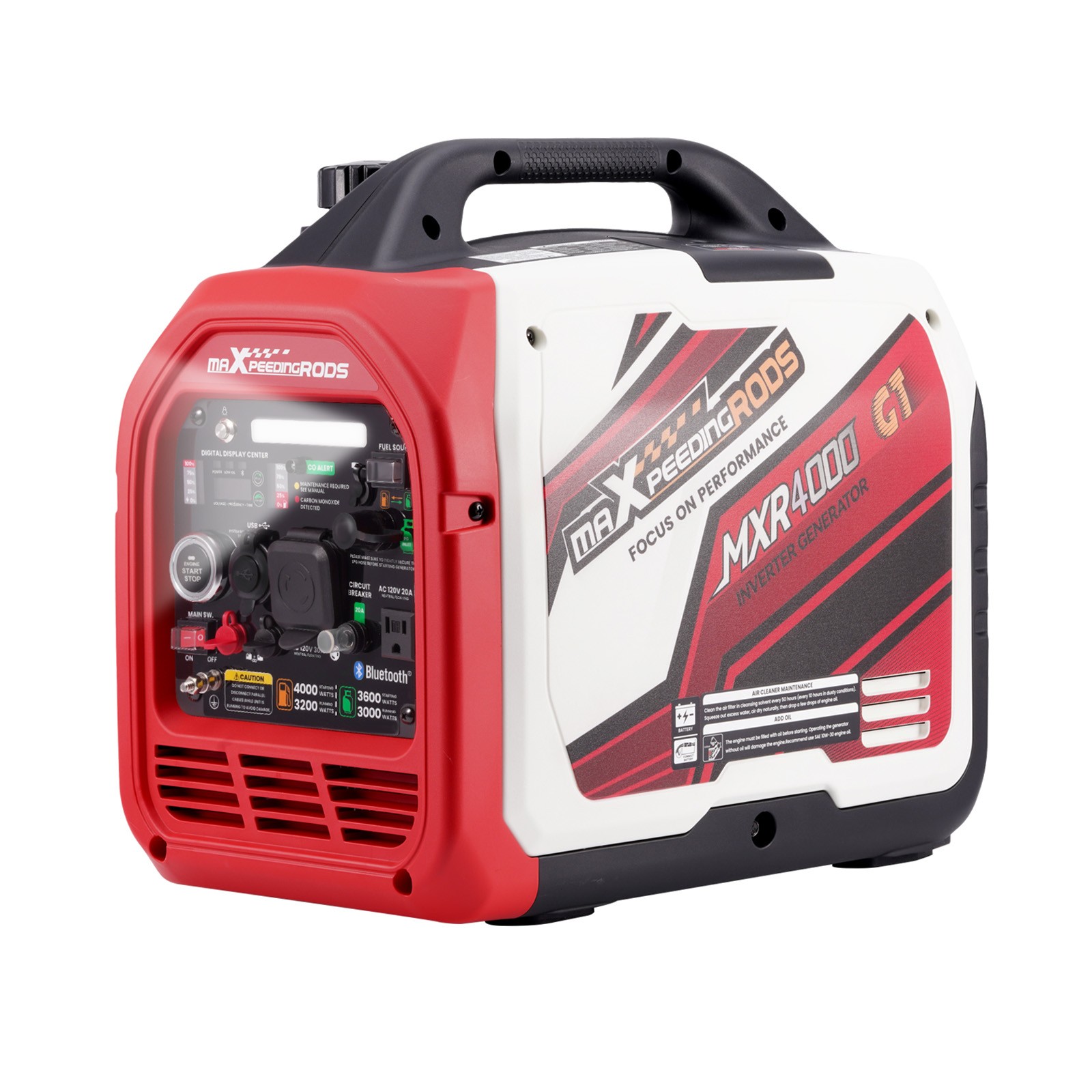 Dual Fuel Inverter Generator Portable Super Quiet Electric Start EV-charging