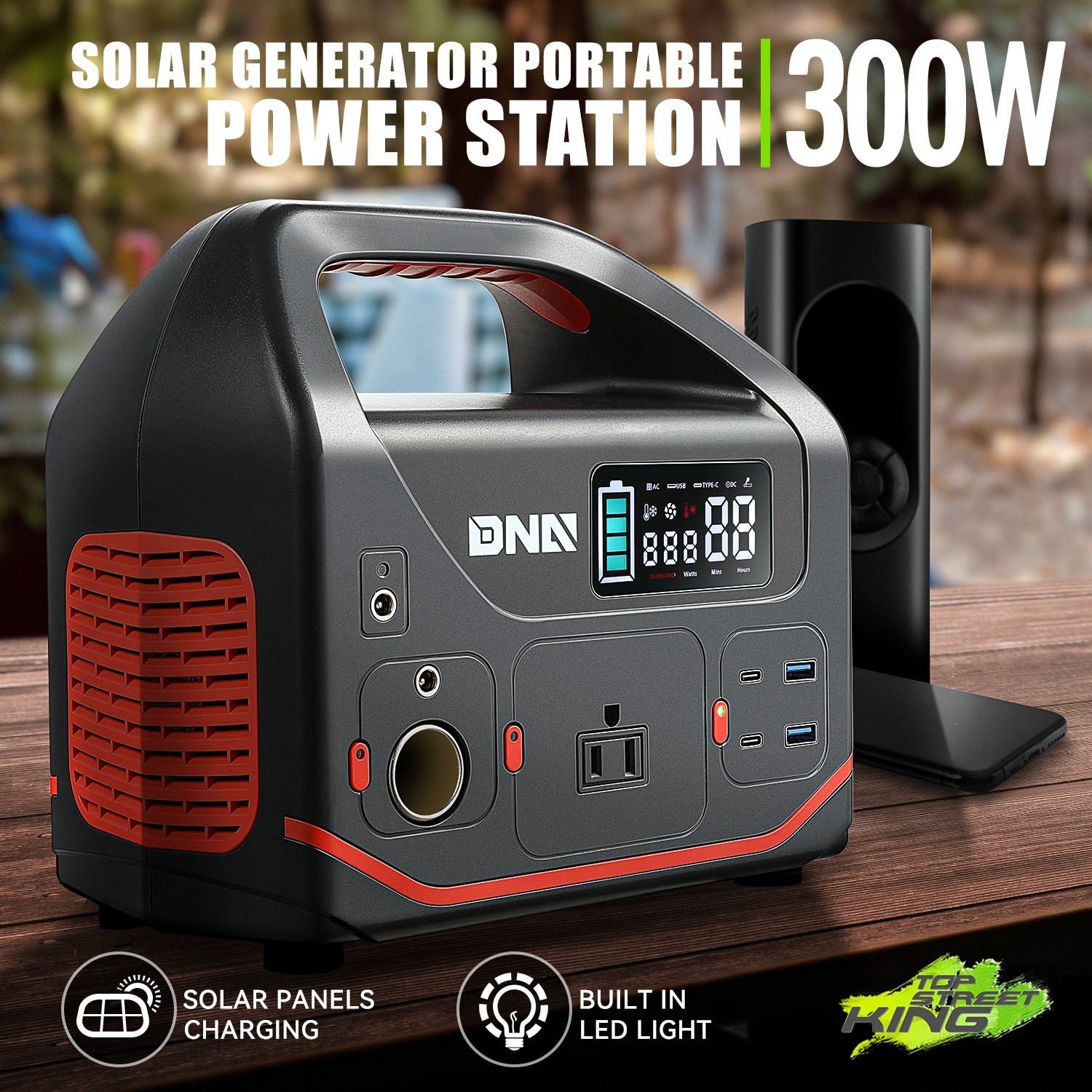 333wh/90000mAh Portable Backup Power Staion Camping Home Travel Indoor Outdoor