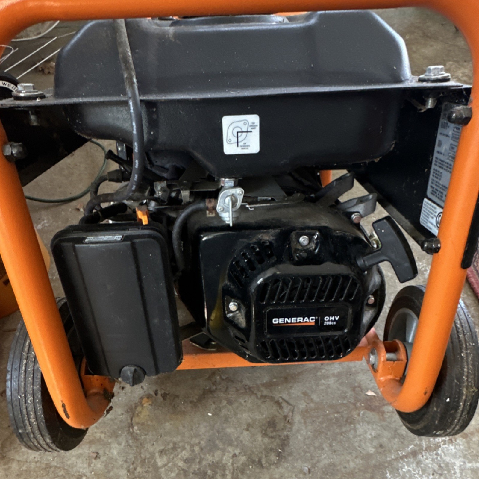 Generac GP3300 Portable Generator 3300W Gasoline Black Orange