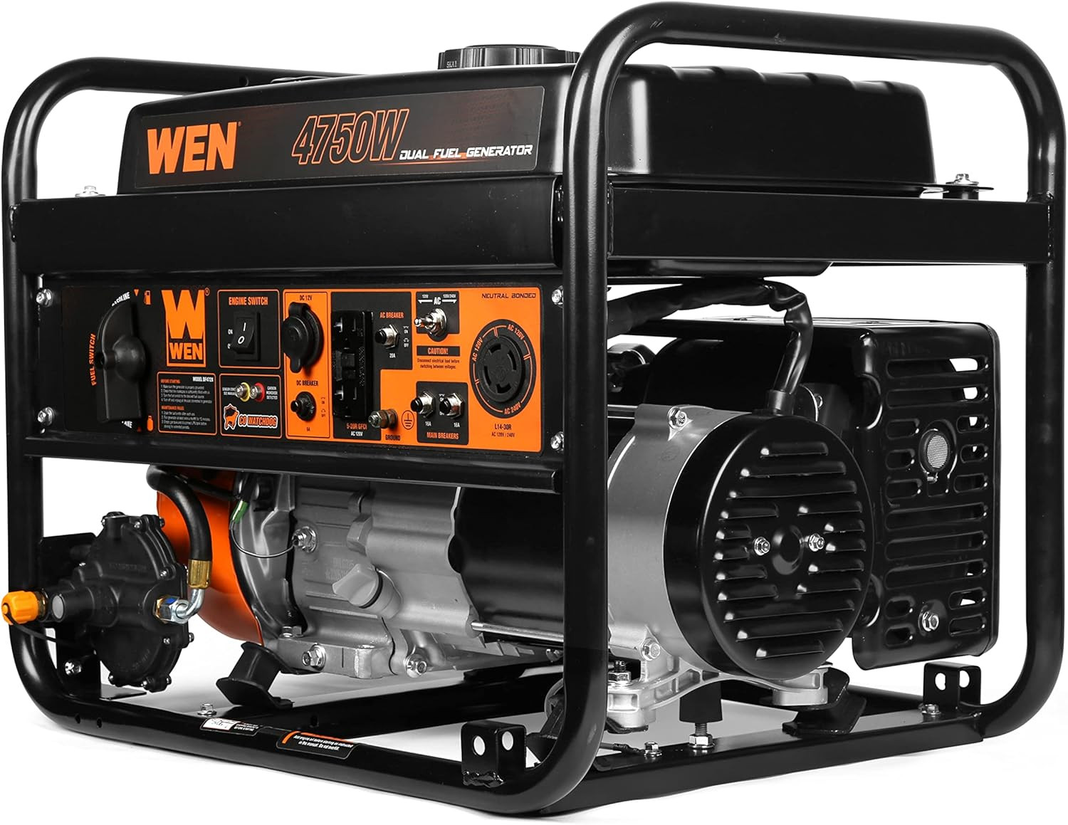 4750W Dual Fuel Portable Generator with CO Shutdown – 120/240V Power Solution