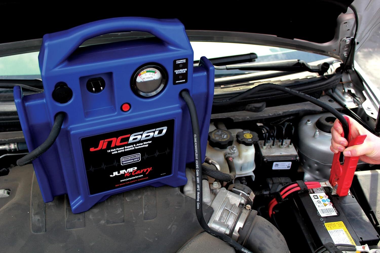 Clore Automotive Jump-N-Carry JNC660 1700 Peak Amp 12 Volt Jump Starter, Blue..