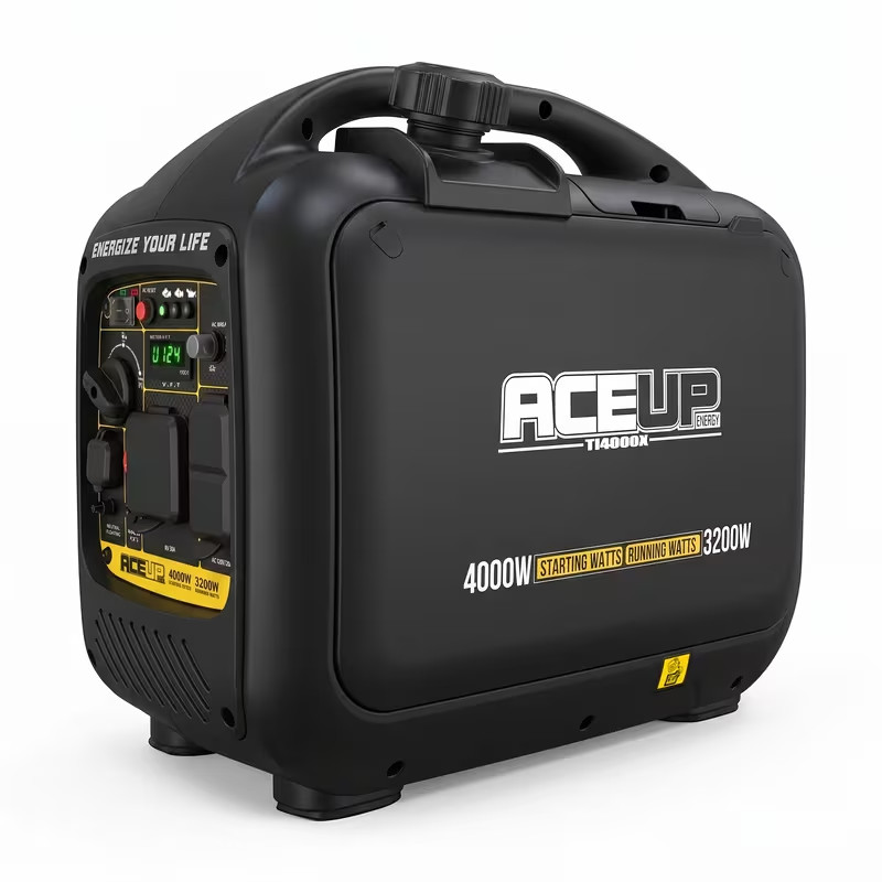 Aceup Energy 4000W Gas Inverter Portable Generator 146CC RVReady Emergency 3200W