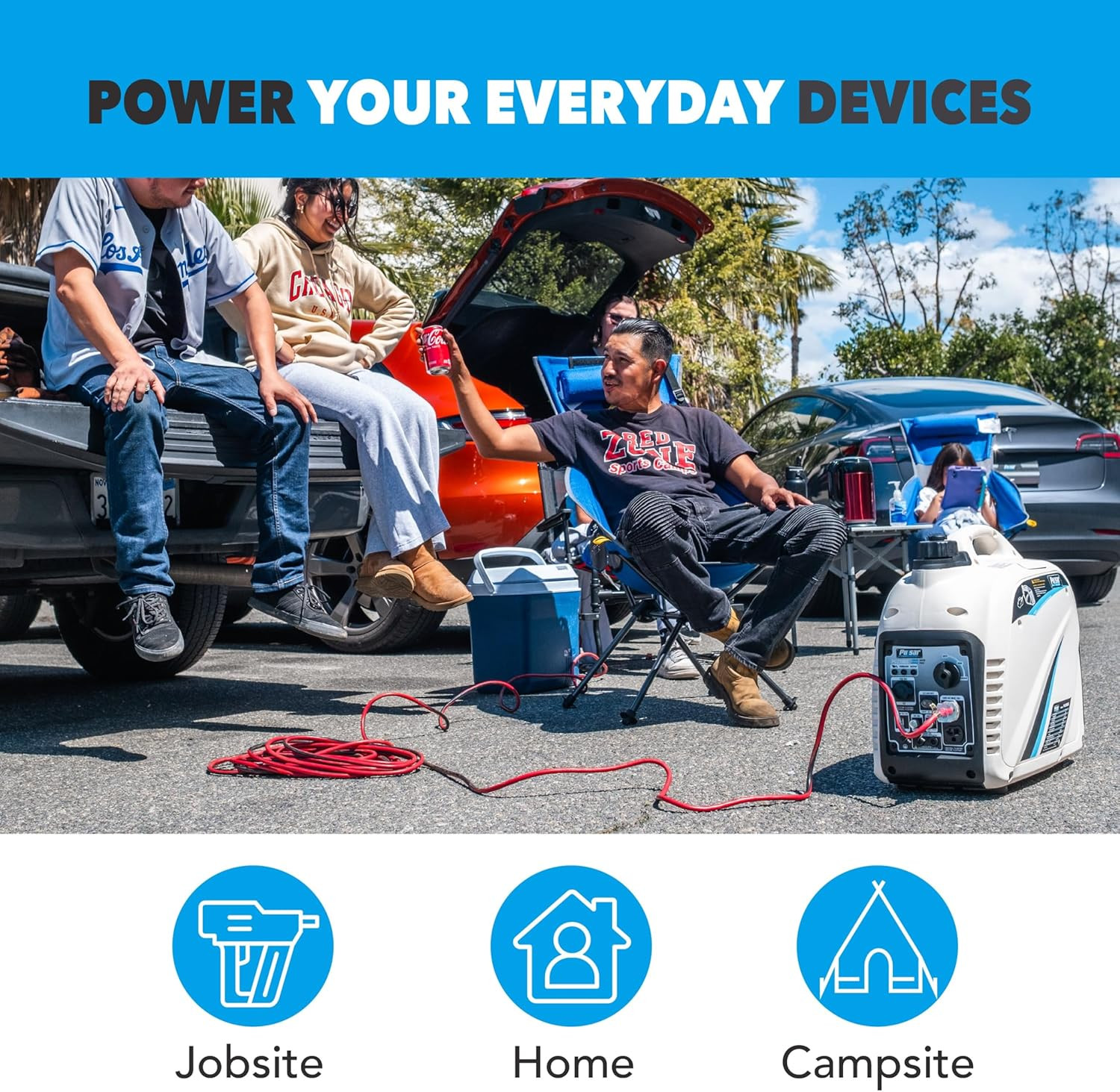 Pg2300Is 2,300W Portable Super Quiet Gas-Powered Inverter Generator with USB Out