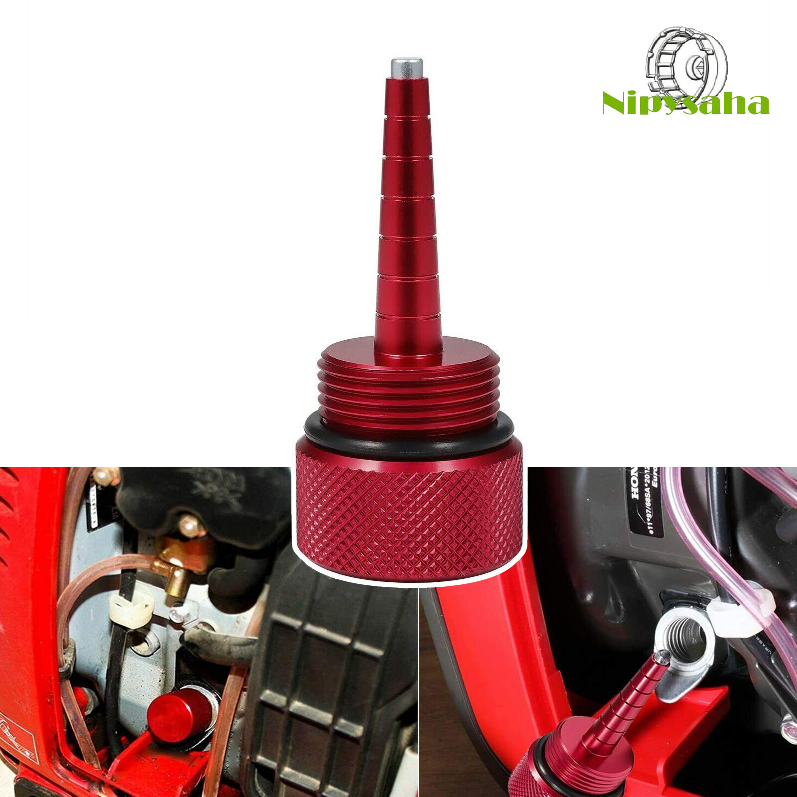 Aluminum Magnetic Oil Dipstick Fits for Honda Generator EU2200i (Red)