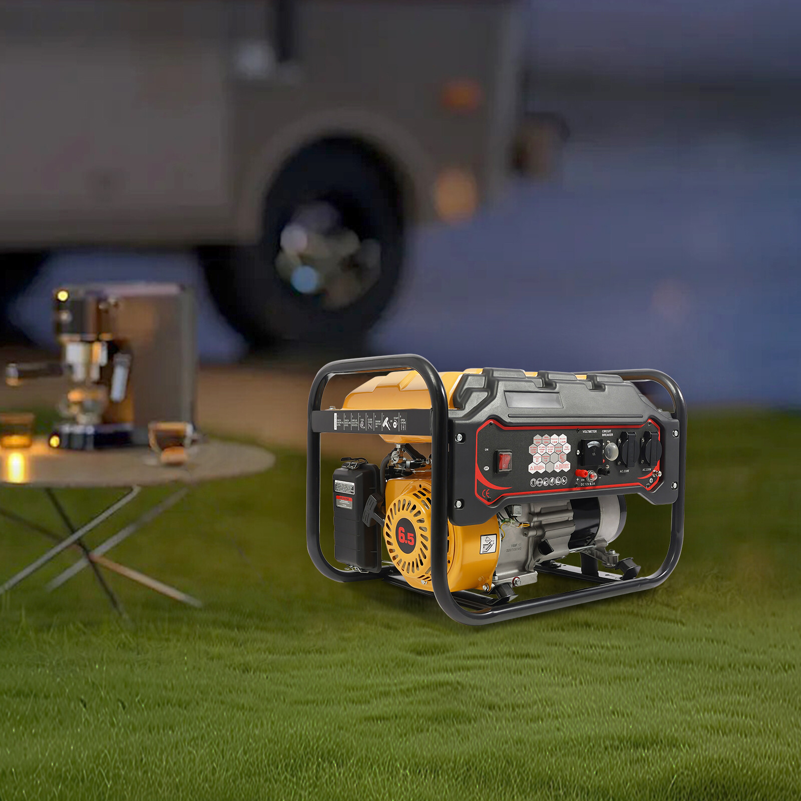 1.8KW 6.5HP 4-Stroke Gasoline Generator Single Cylinder Portable Power Generator