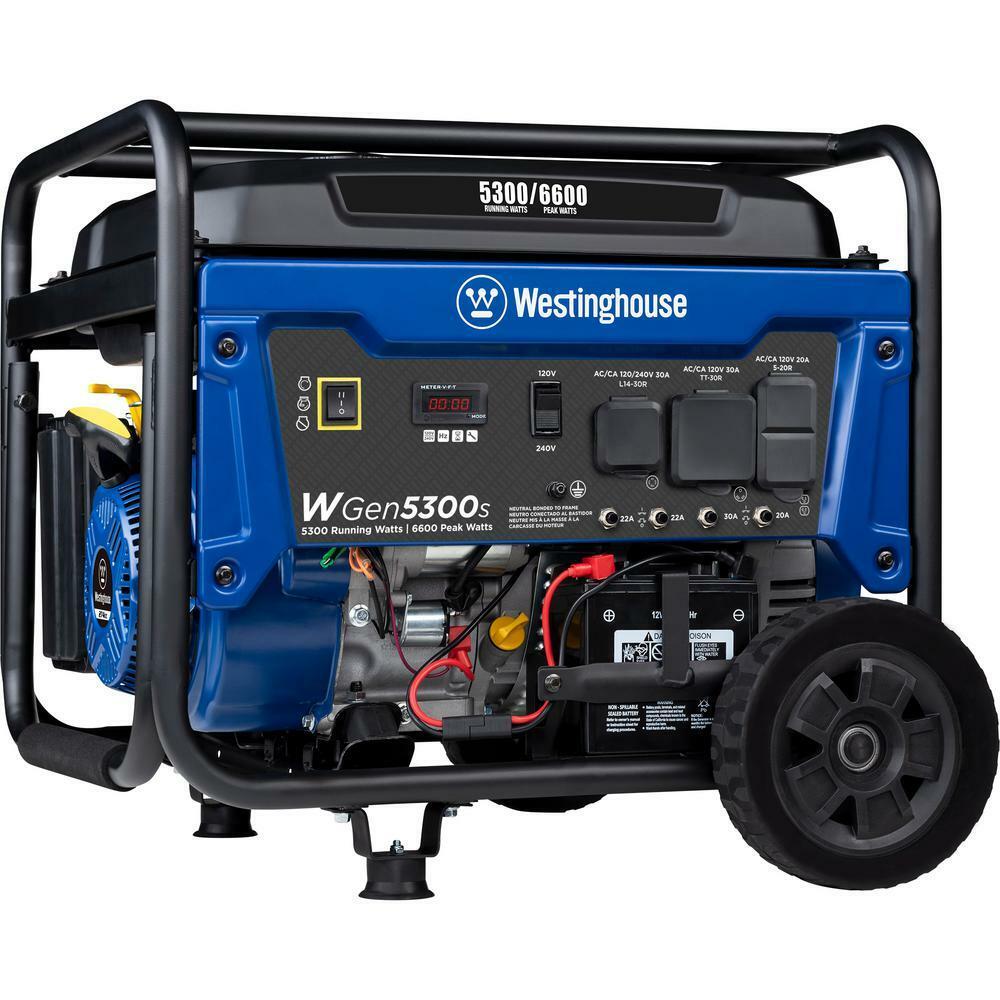 Westinghouse WGen5300s 6,600-W Portable RV Ready Gas Generator w/ Electric Start