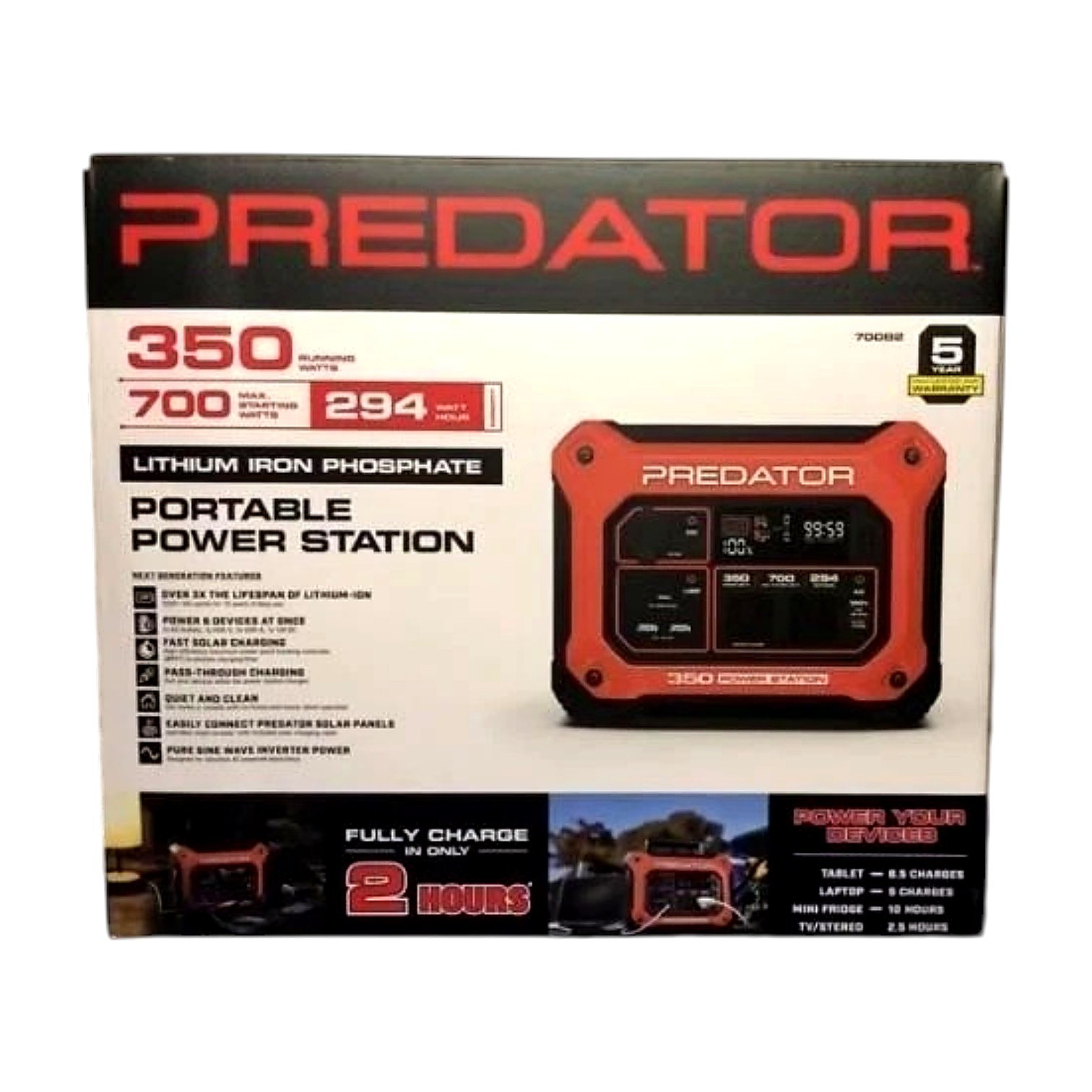 350W Portable Power Station 294Wh Backup Battery Generator with AC DC USB