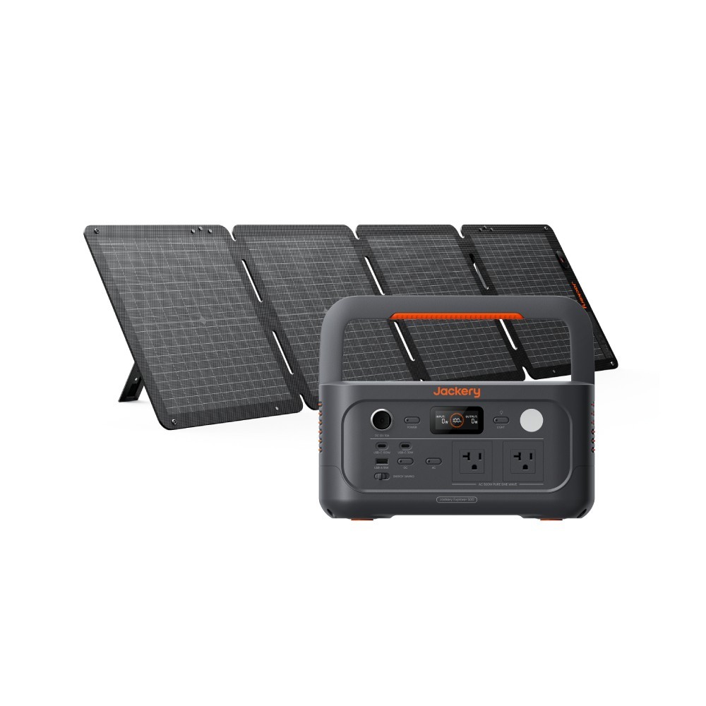 Jackery Explorer 500 v2 512Wh Lightweight Power Station + 100W Air Solar Panel
