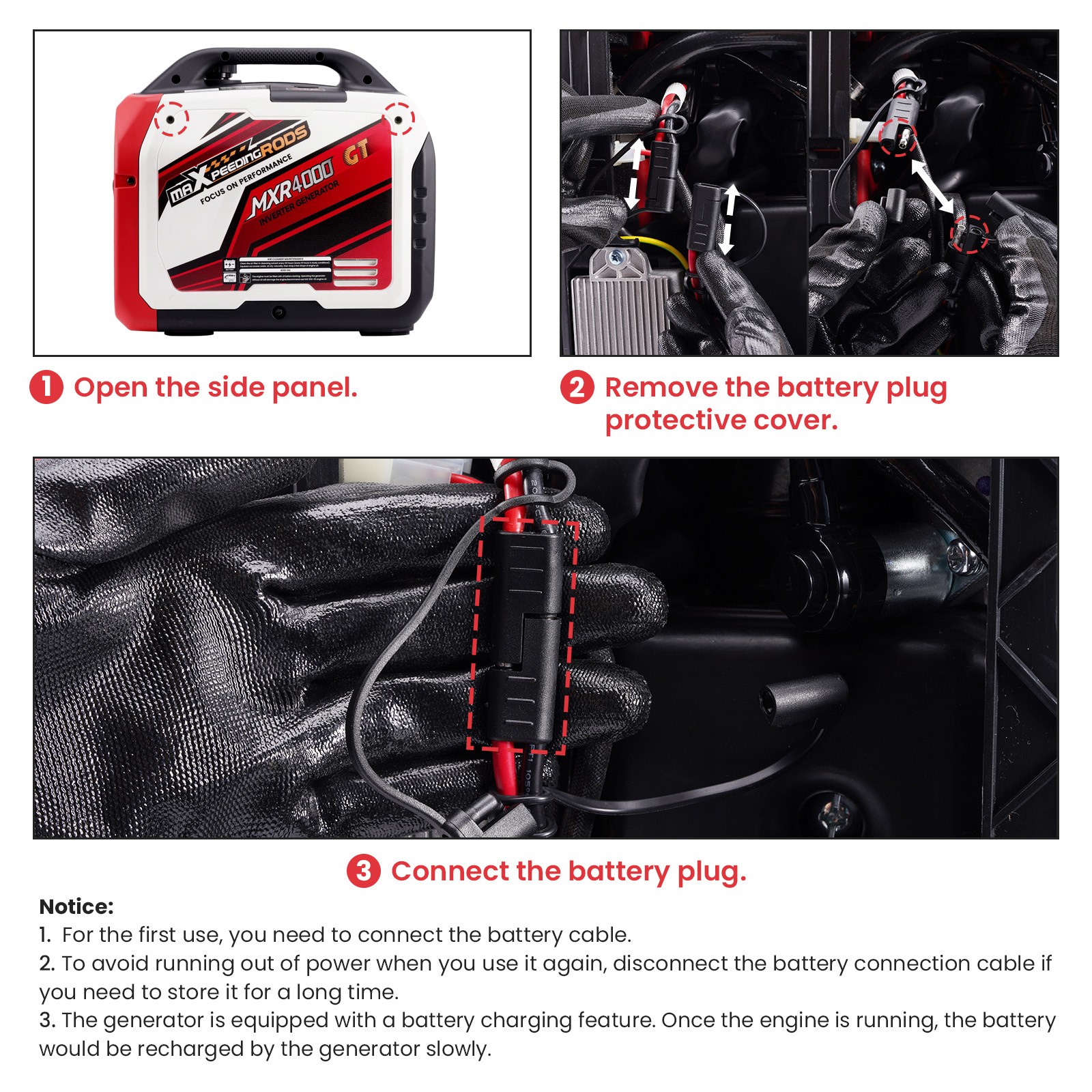 4000w Portable Dual Fuel Generator Inverter LPG/Gas Bluetooth Start Quiet