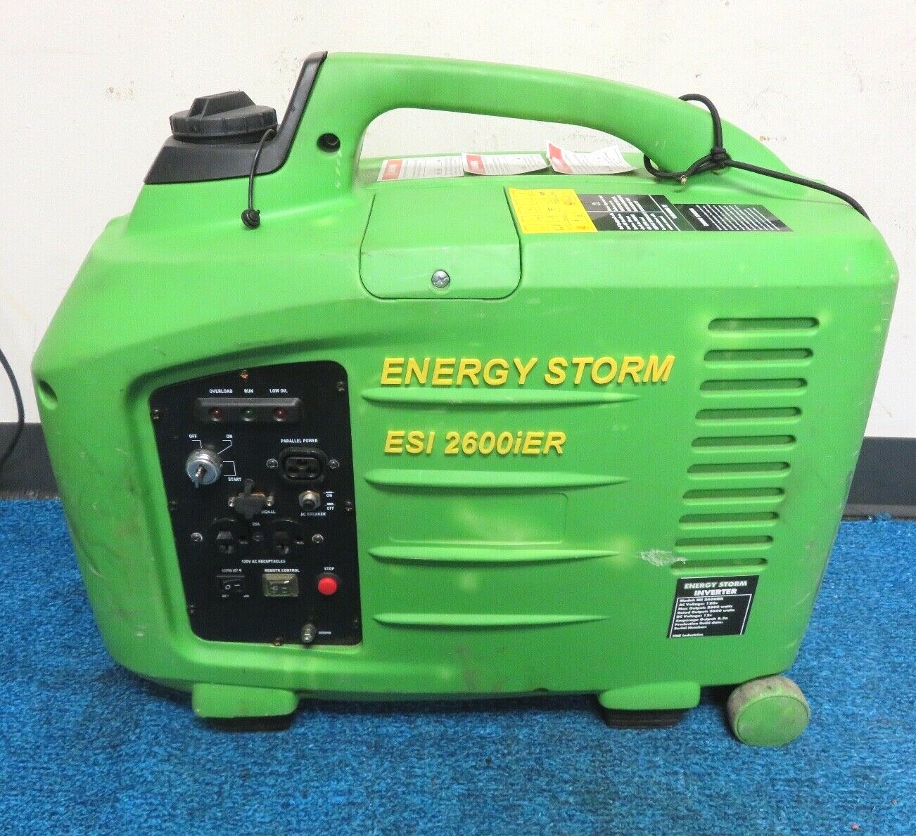 Inverter Generator Energy Storm 280/600 Watt Gasoline Power