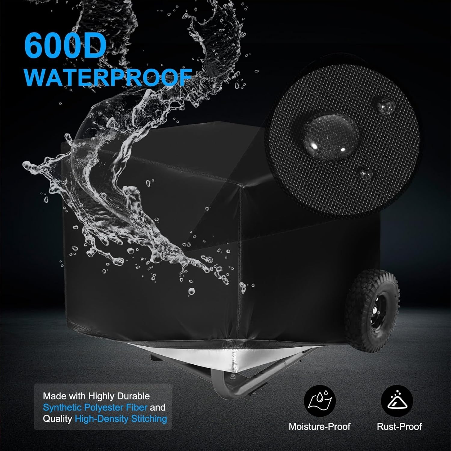 Outdoor Waterproof Generator Cover for WGen2000/3600/5500/7500/9500, Black