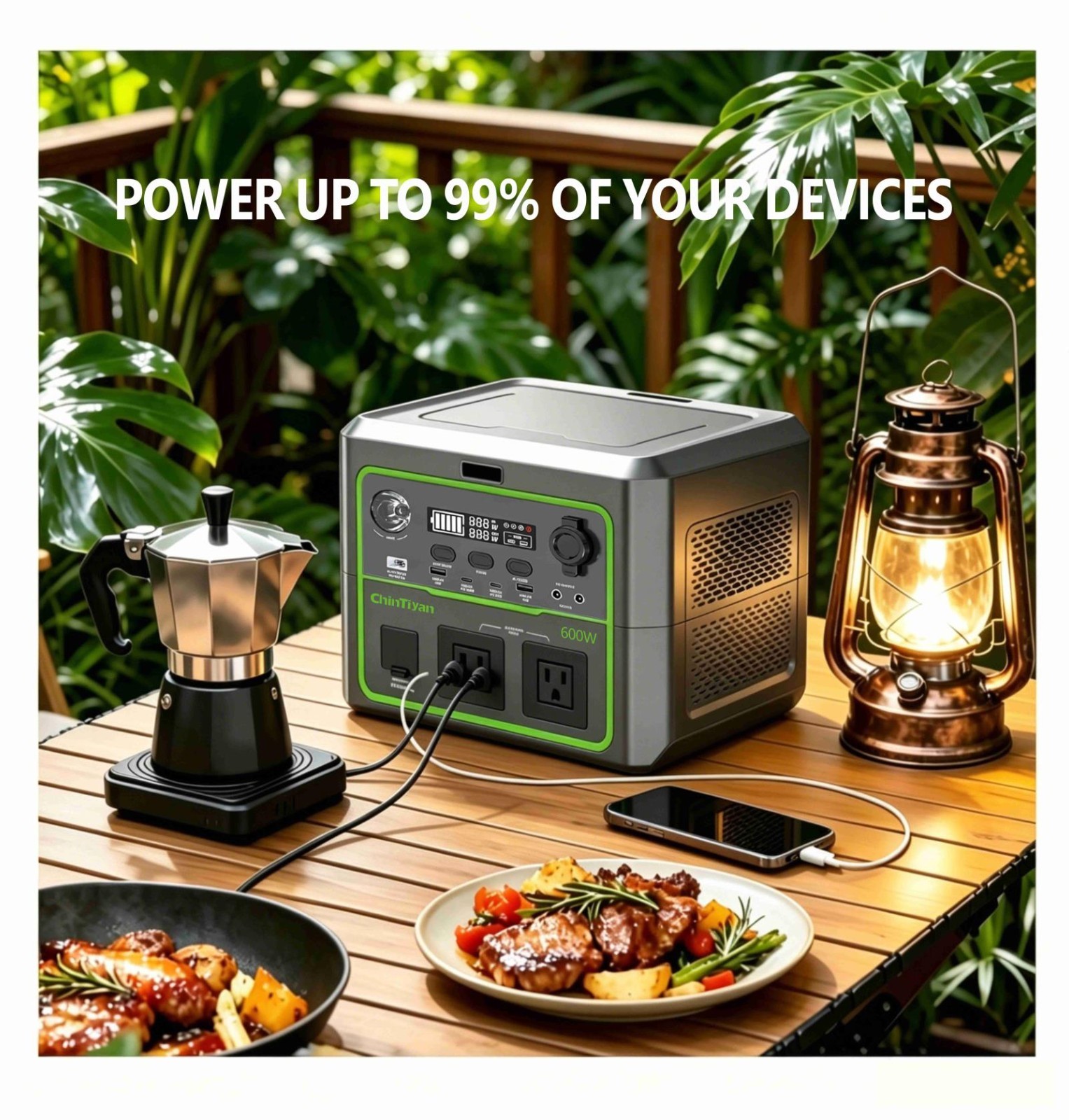 600W 336Wh Portable Power Station LiFePO4 Generato For Outdoor＆Emergency Use