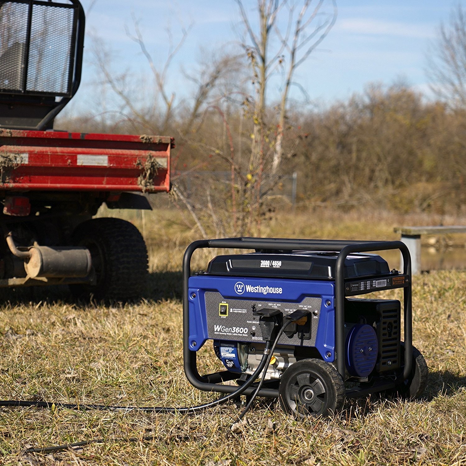 Westinghouse 4,650-W 7-HP Portable RV Ready Gas Powered Generator with Wheel Kit