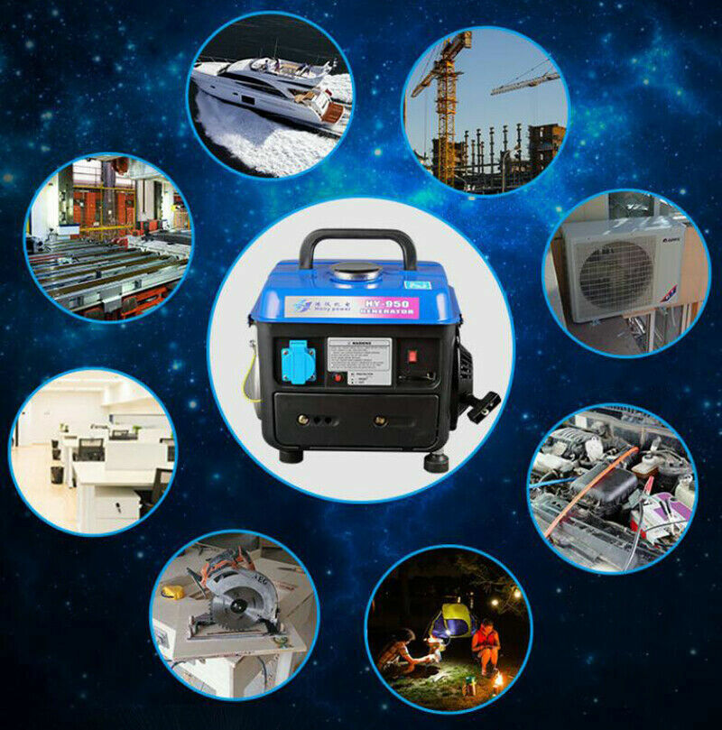 700W Portable silent gasoline generator Camping Inverter Generator Set 220V
