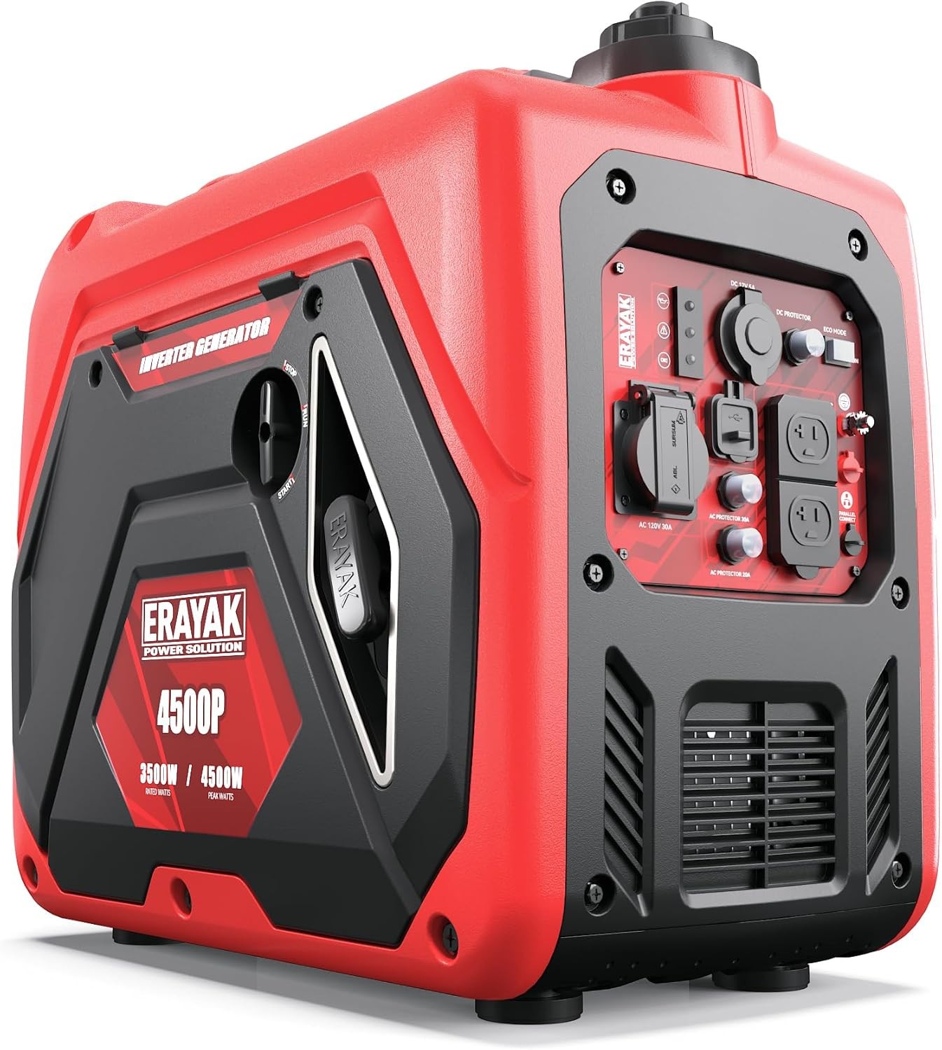 ERAYAK 4500W Portable Inverter Generator Super Quiet Gas Powered EPA ECO Mode