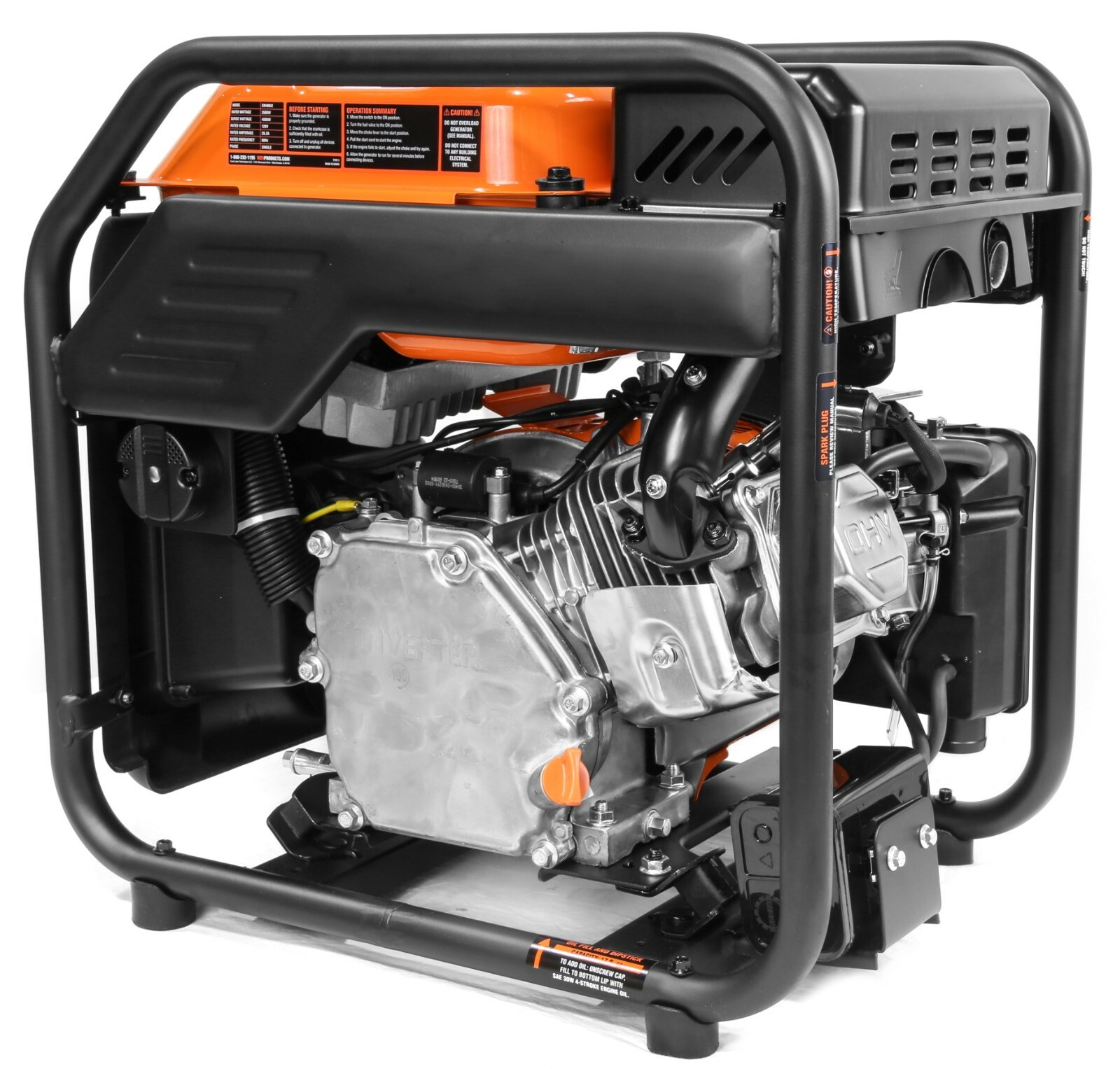 WEN GN400iX RV-Ready 4000W Open Frame Inverter Generator with CO Shutdown Sensor