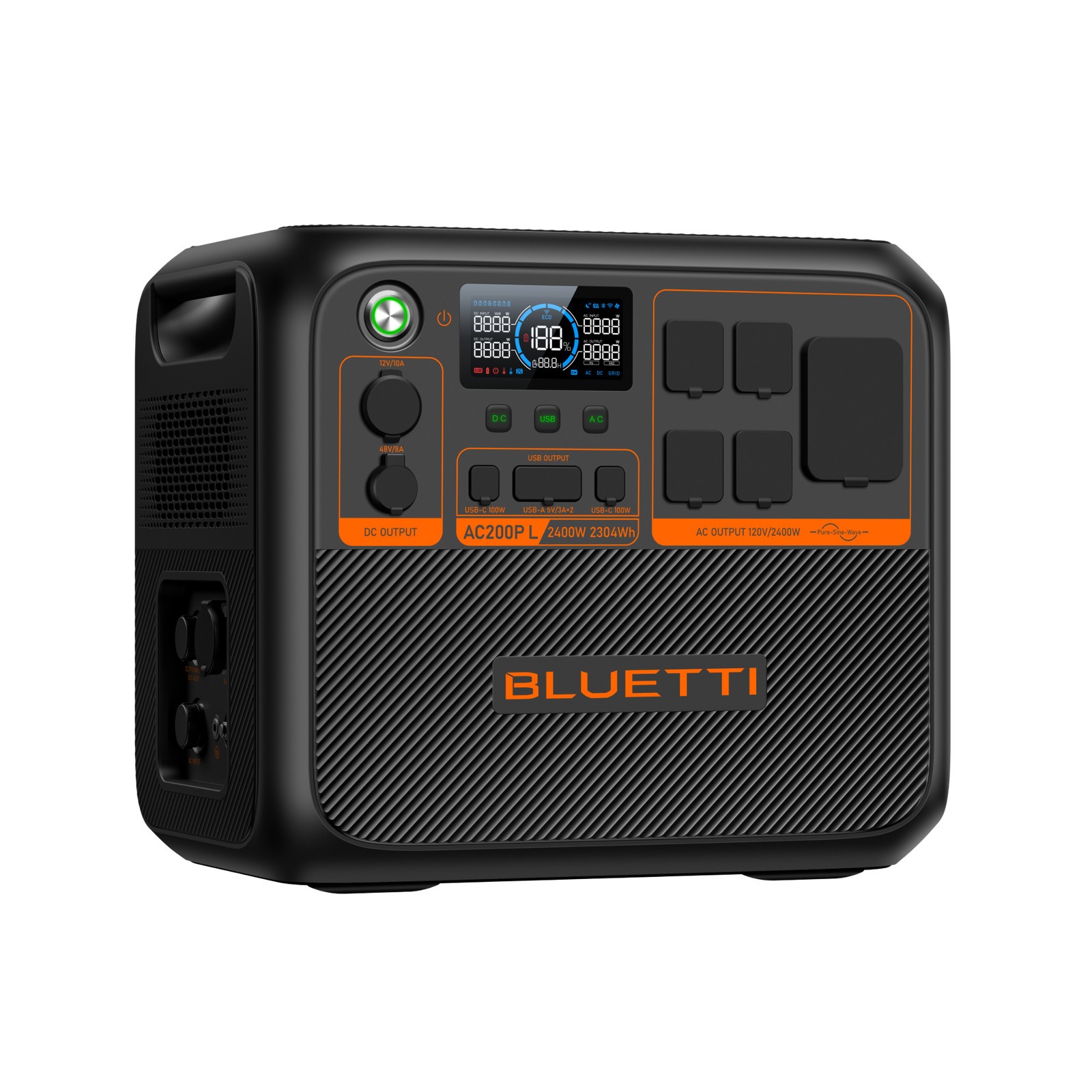 BLUETTI AC200PL 2304Wh 2400W Power Station LiFePO₄ Battery for Backup/RV Trip