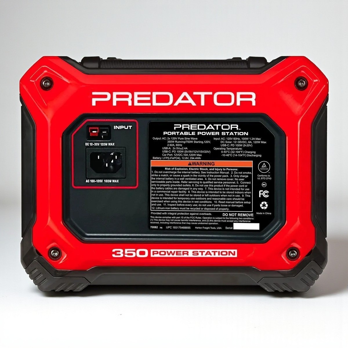 Predator 700W Portable Power Station 294Wh Solar Generator Power Supply Charger