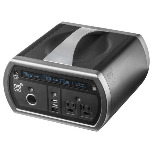 OPEN BOX nrgGo 400 Portable Power Station 500Wh 1200W Surge Black/Gray*