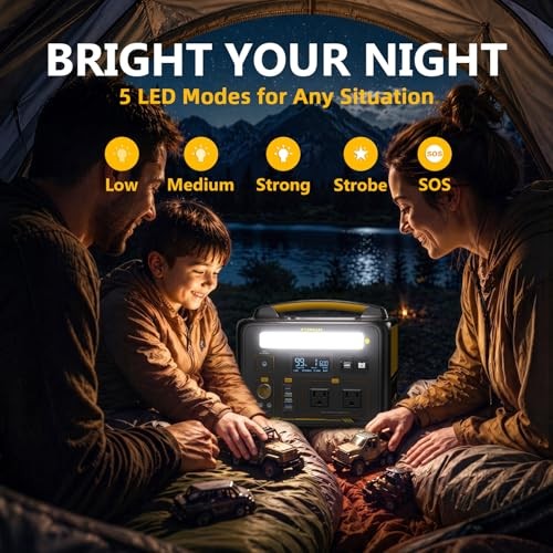 Portable Power Station 600W, 299Wh Solar Generator LiFePO4 Battery Jump 600X