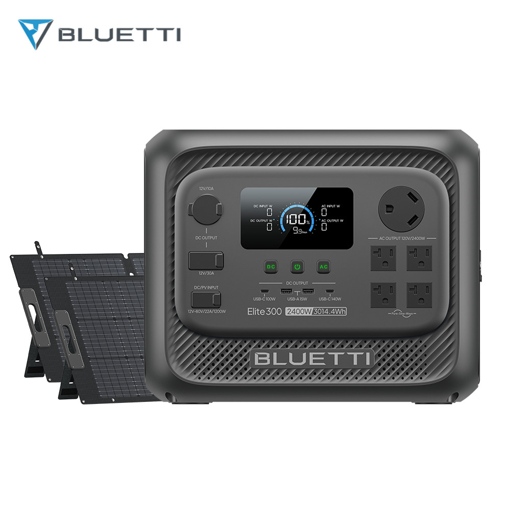 BLUETTI Elite 300 3014Wh Portable Power Station Generator+2*200W Solar Panel