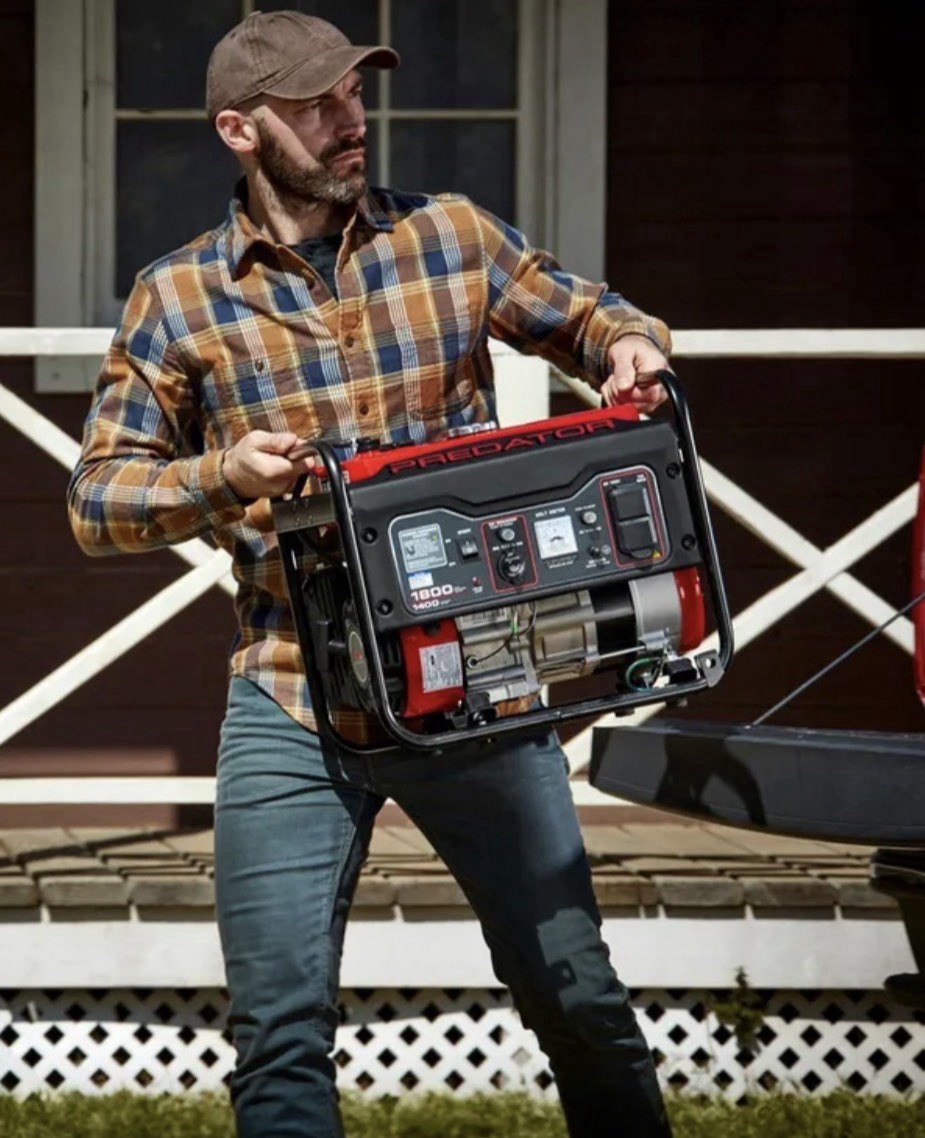 Predator 1800/1400 Watt Portable Power Generator Red/Black Steel