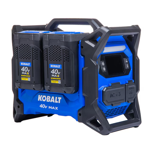 Kobalt 40V 1800W Portable Power Station Solar Generator Battery Kit KBS 1040A-03
