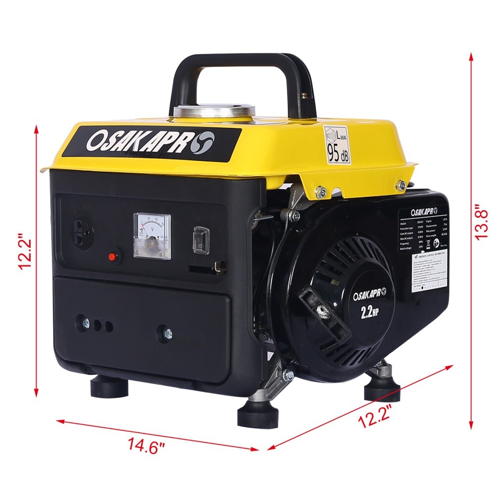 800W Portable Generator Outdoor Low Noise Gas Powered Generator for Home Use