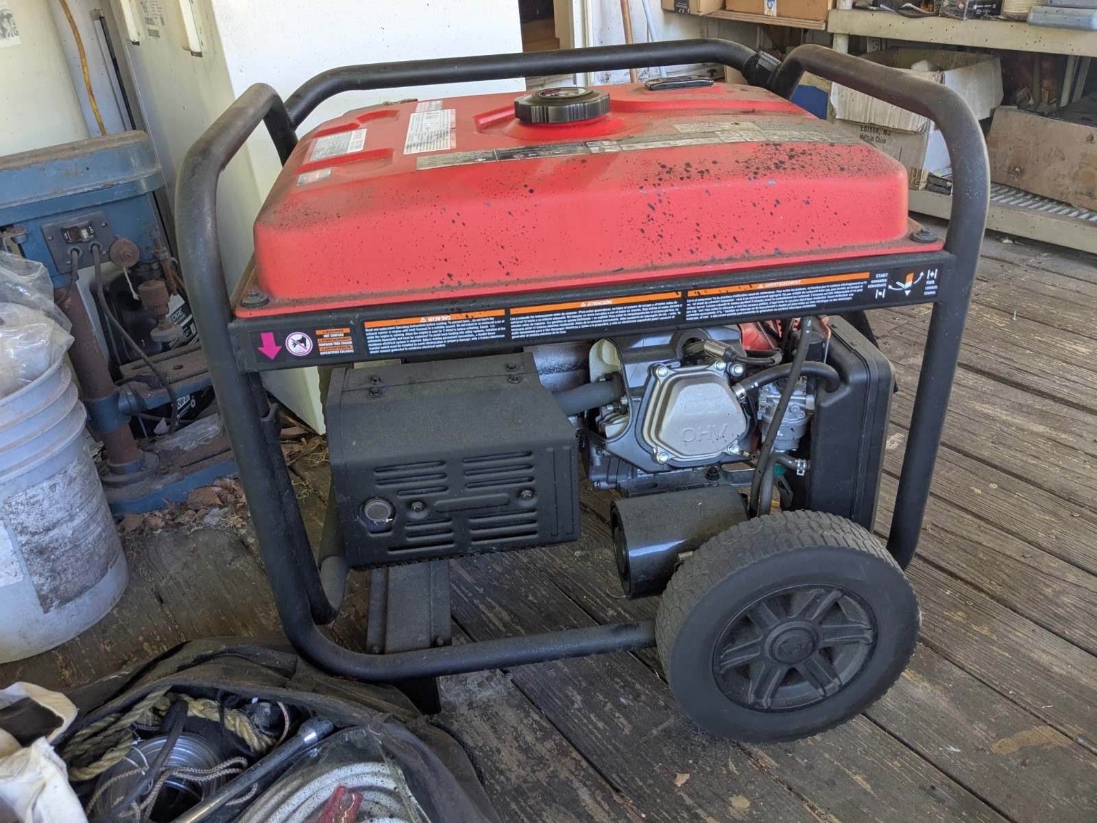 A-iPower GXS 11,300R (ran 1 hour) 9000 watt portable generator