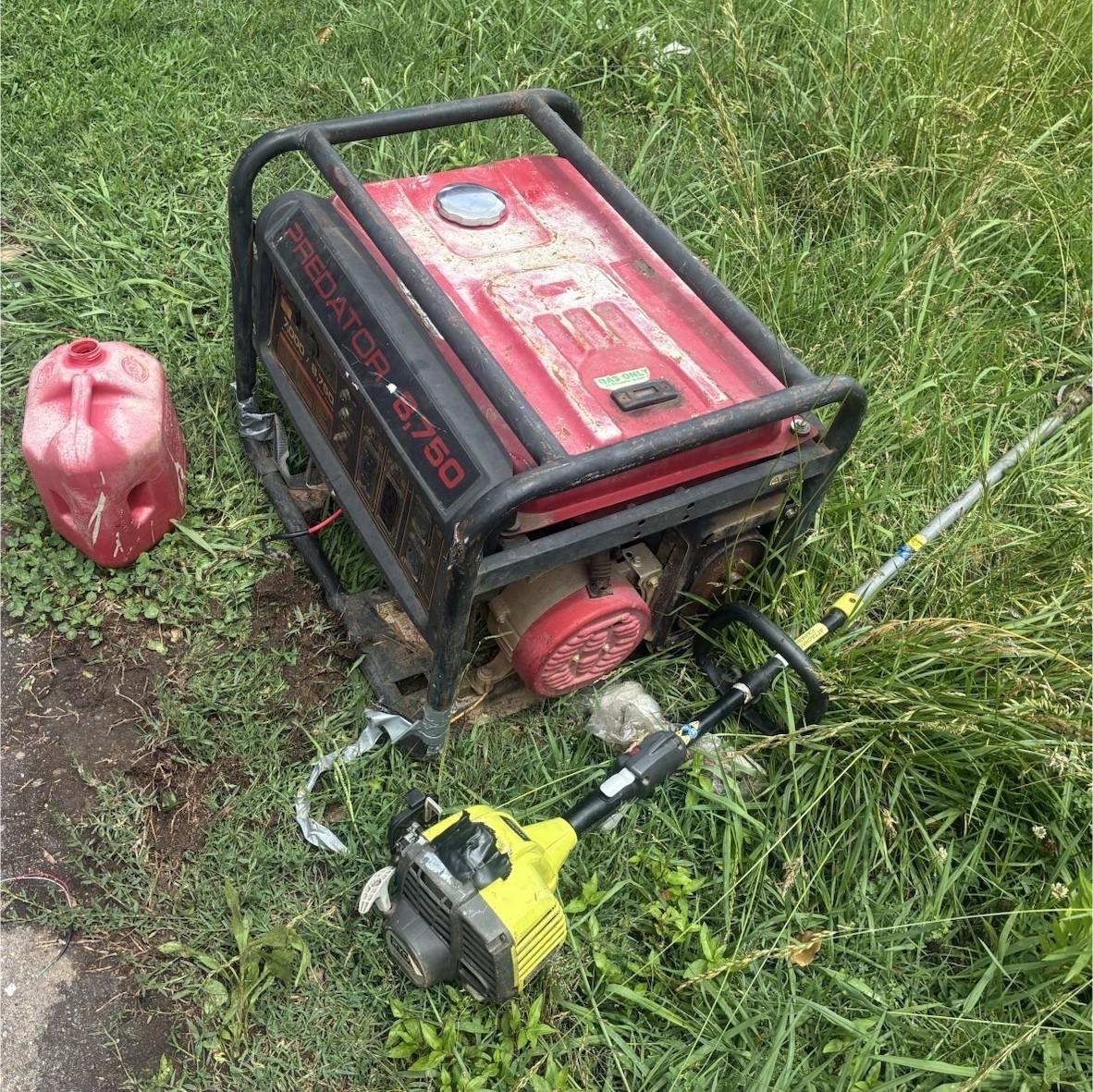Predator 8750 Portable Gasoline Power Generator, 5+ gal Tank, Red/Black
