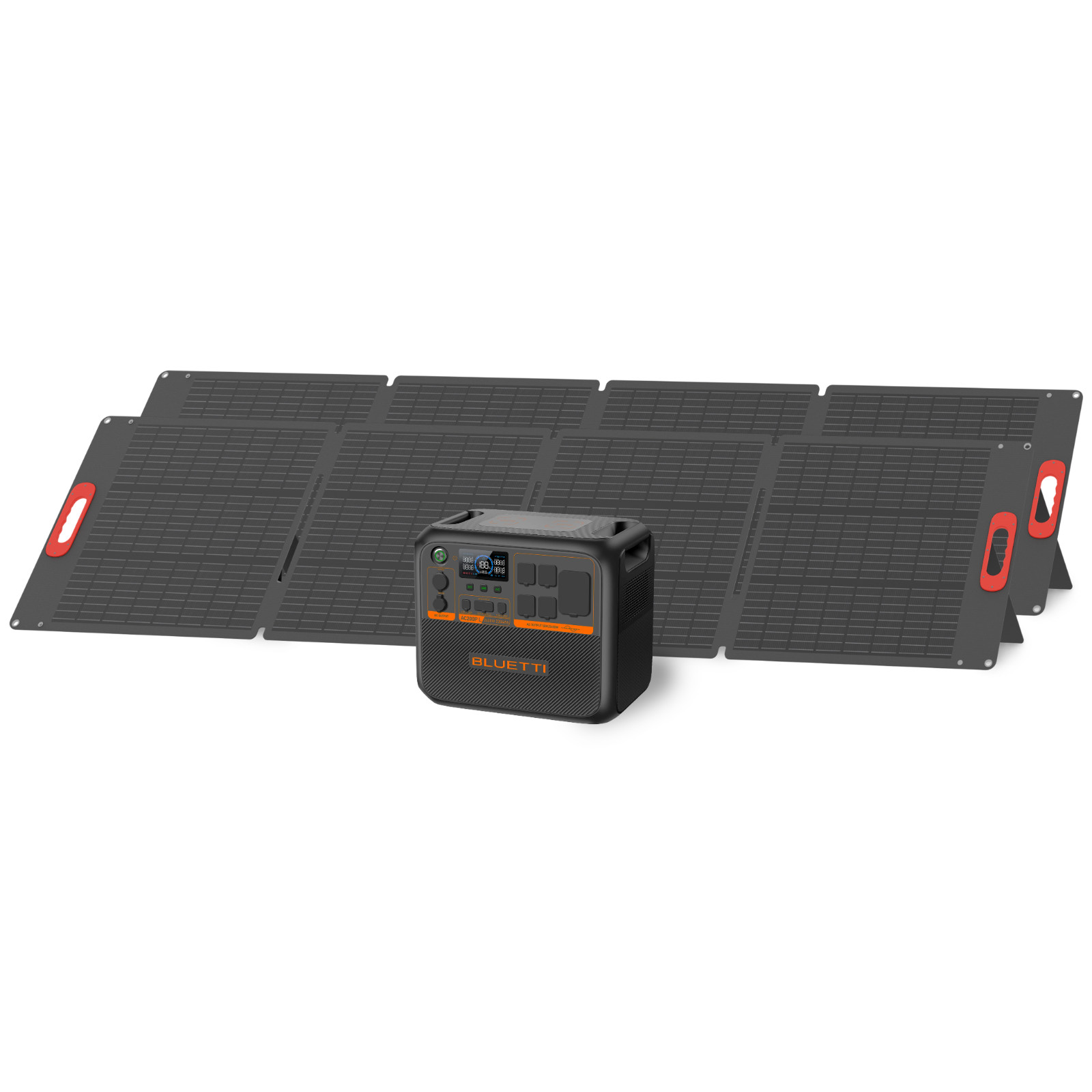 BLUTTI AC200PL + 2pc 200W Portable Solar Panel | Solar Generator for RV, Camping