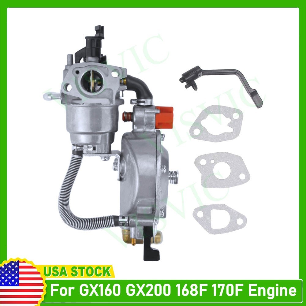 170F New Dual Fuel Carburetor GX200 LPG Conversion Kit for Generator Propane US