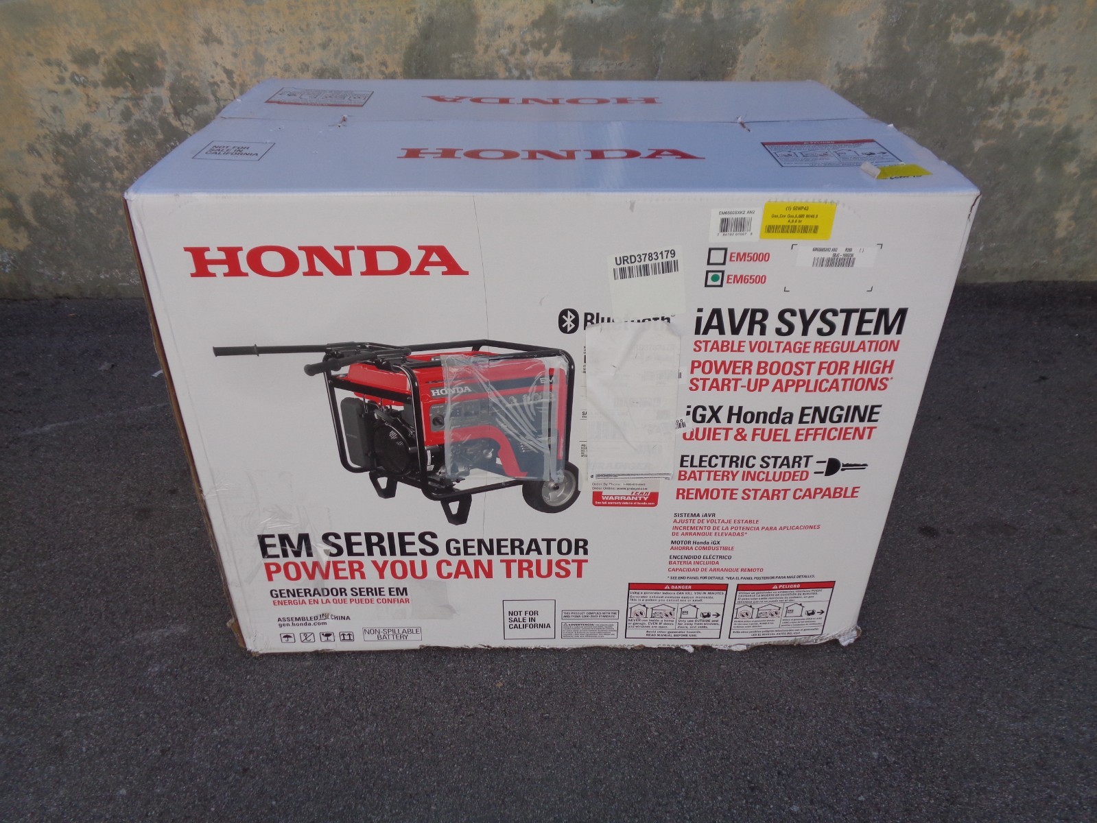 HONDA EM6500 Portable Gasoline Generator 5500 W Running 120/240V AC EM6500SXK2