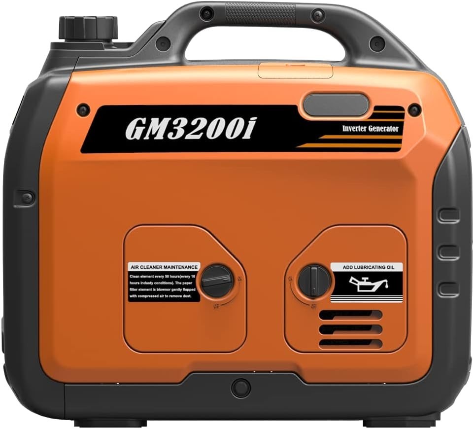 GENMAX 3,200-W Quiet Portable RV Ready Gas Powered Inverter Generator, CO Sensor