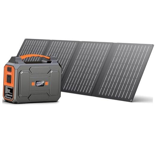 Solar Powered Generator 200W Solar Generators(Orange & Black) + 40W Solar Panel