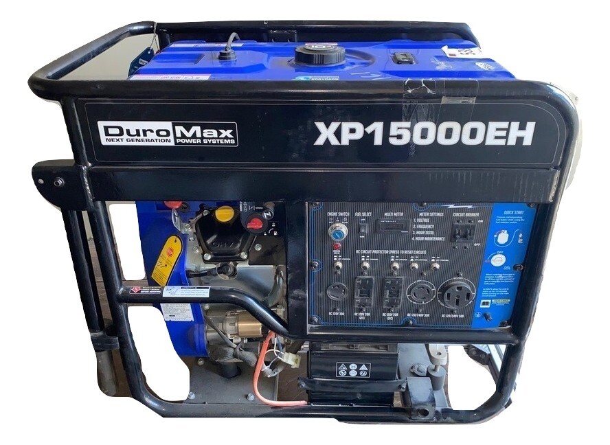 DuroMax 15,000-W Portable Hybrid Dual Fuel Powered Generator with Electric Start