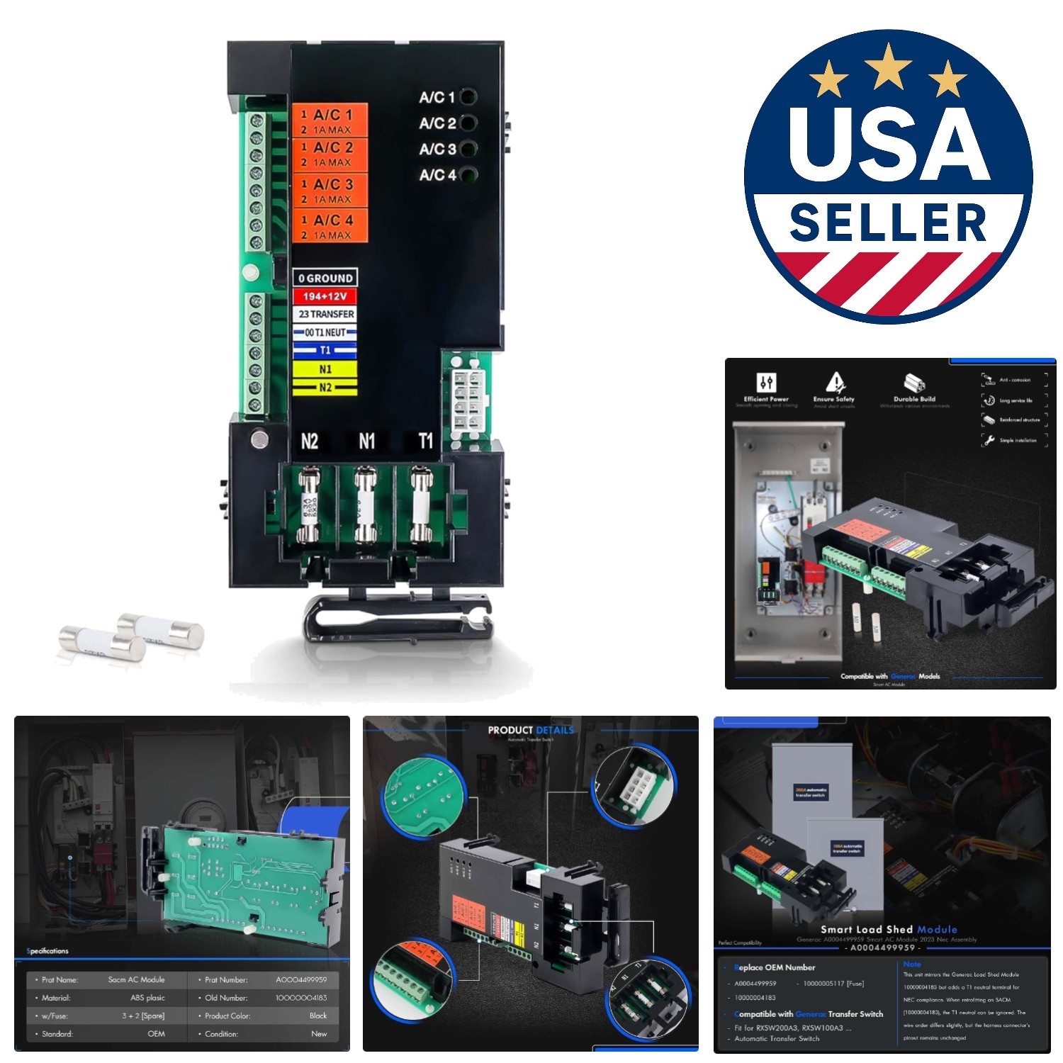 Reliable Smart AC Load Shed Module for Generac – 120V, Easy Plug-In Installation