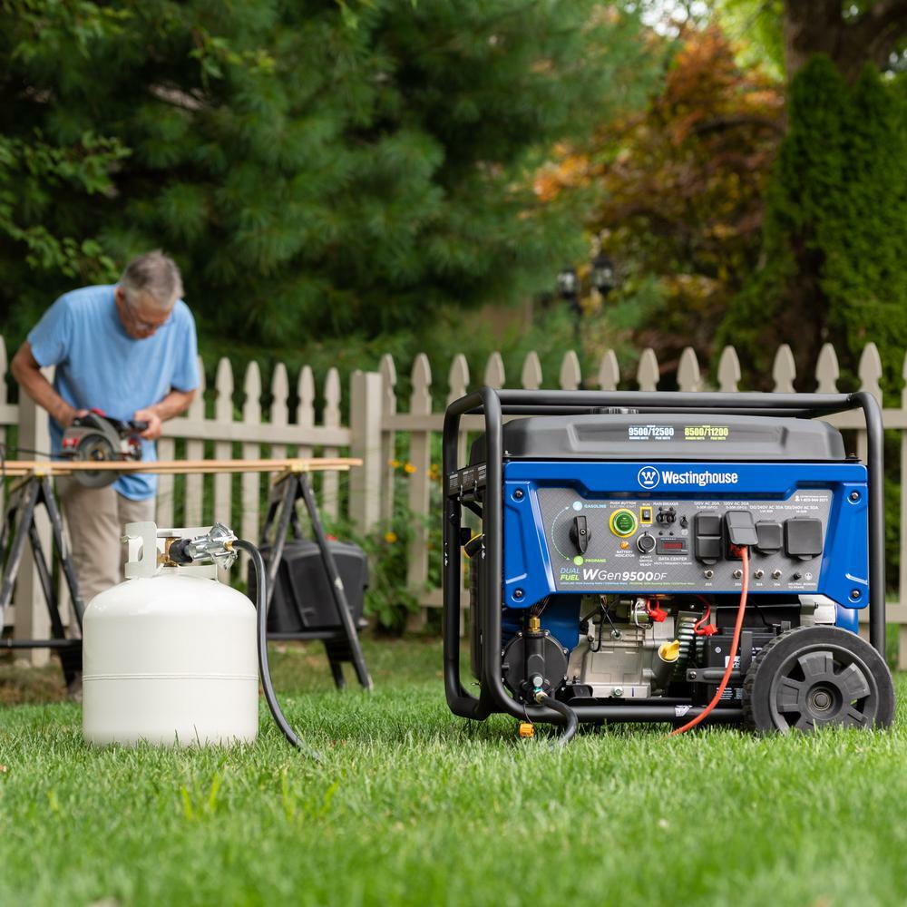 Westinghouse 12,500-W Portable Hybrid Dual Fuel Gas Generator with Remote Start