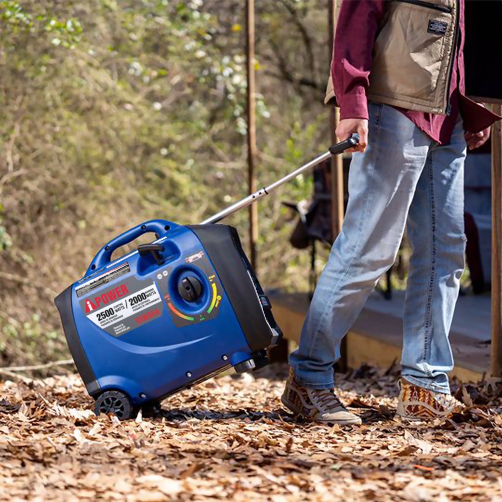 A-iPower 2500W Portable Inverter Generator Powered By Yamaha Engine, CO Sensor